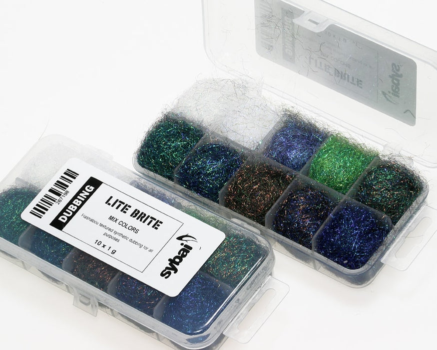 Sybai Lite Brite Dubbing Box Mix Colours