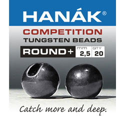 Hanak Competition Slotted Tungsten Beads Round+