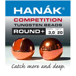 Hanak Competition Slotted Tungsten Beads Round+