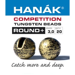 Hanak Competition Slotted Tungsten Beads Round+