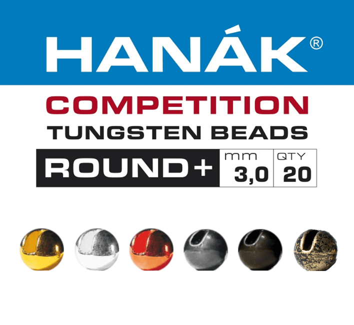 Hanak Competition Slotted Tungsten Beads Round+
