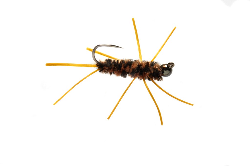 Fulling Mill Jiggy Pats Black and Tan Barbless #8e