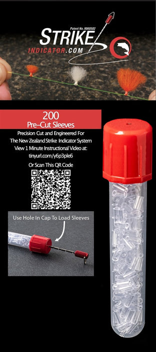 New Zealand Strike Indicator Pre Cut Sleeves and Vial