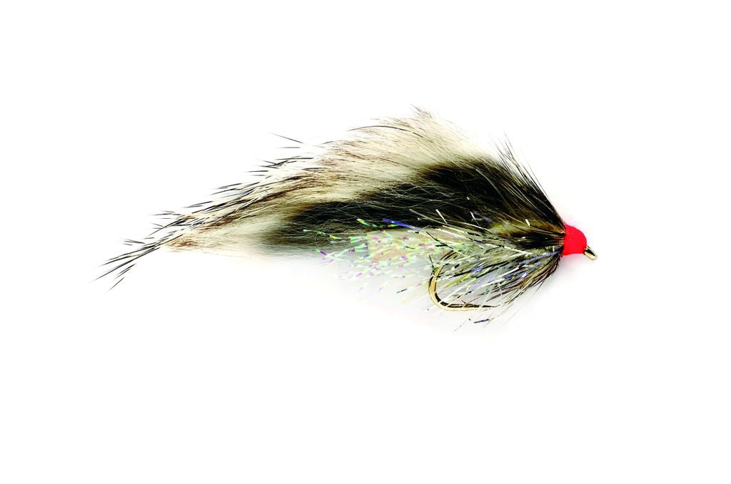 Fulling Mill SR Hot Head Straggle Zonker Grizzly #10