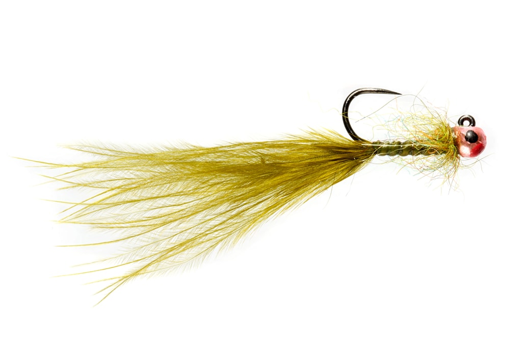 Fulling Mill Micro Balanced Bung Damsel Olive 2.5mm Yellow Spot Barbless