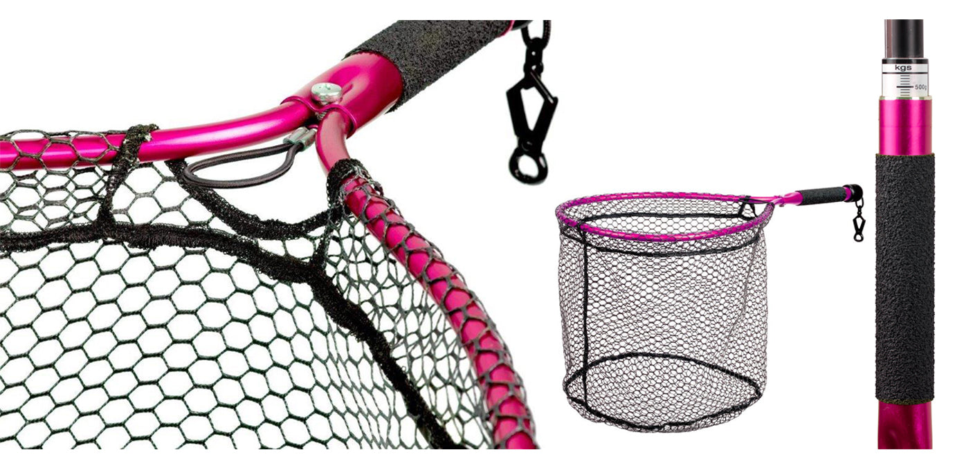 McLean Short Handle Weigh Net Medium - Rubber Mesh