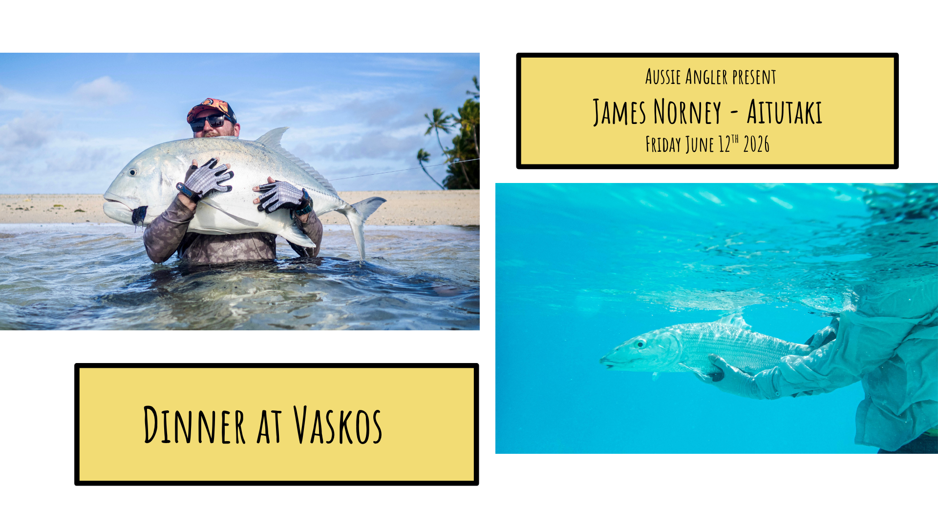 Dinner at Vaskos with James Norney Aitutaki & Tongariro NZ