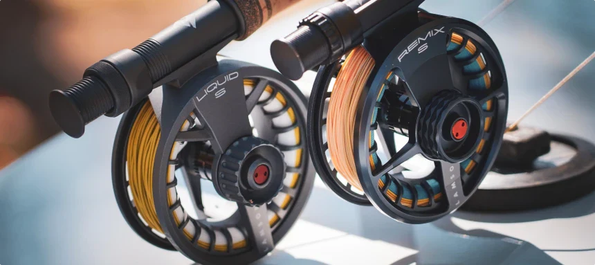 aussie angler fly reels Nautilus X Series Reel  Abel Rove 4/6wt in Basic Black with Ebony handle  machined in the USA for a lifetime of fishing. Scientific Anglers Concept 2 Fly