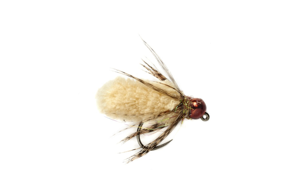 Mop Fly Beige Barbless #14