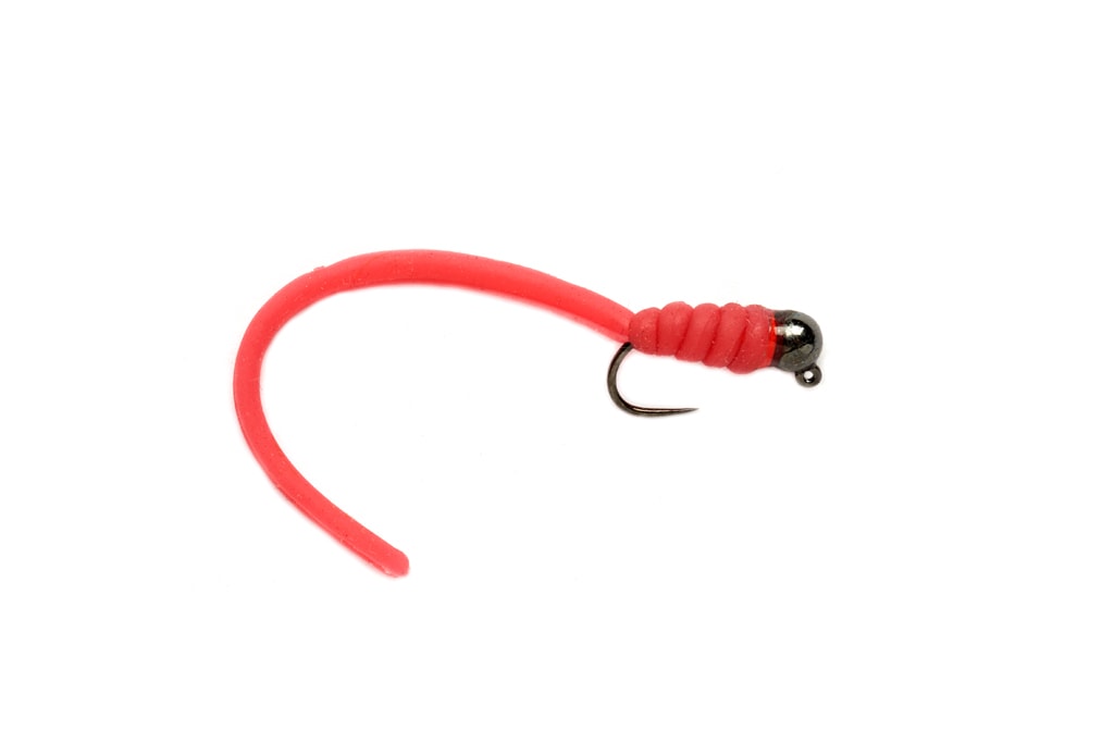 Squirmy Worm Red Barbless #14