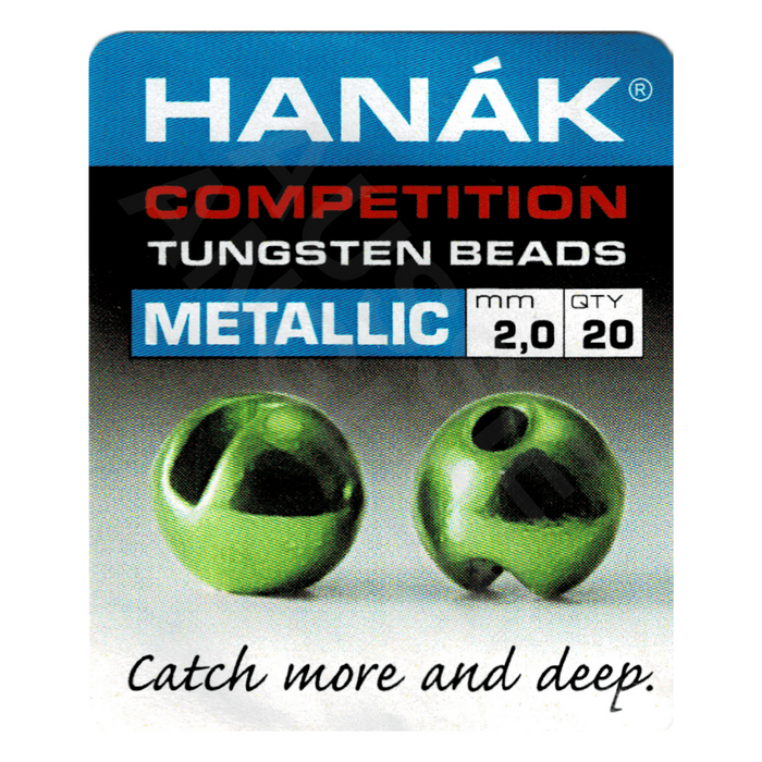 Hanak Competition Slotted Tungsten Beads Metallic