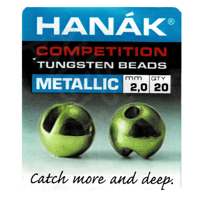 Hanak Competition Slotted Tungsten Beads Metallic