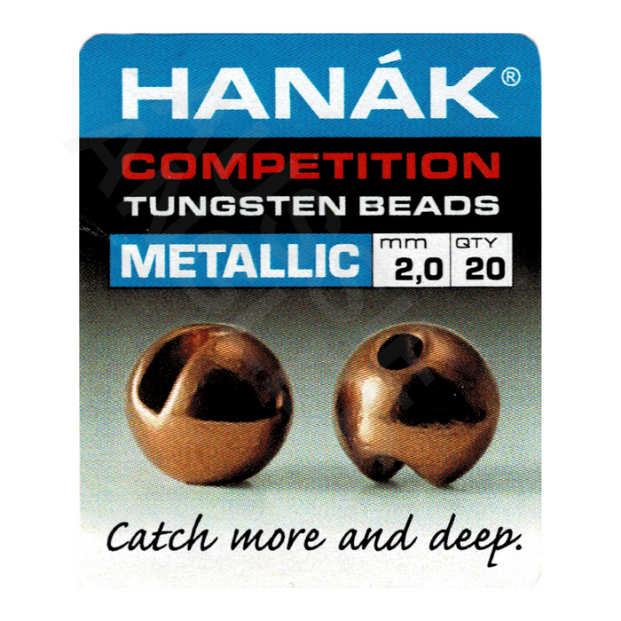 Hanak Competition Slotted Tungsten Beads Metallic