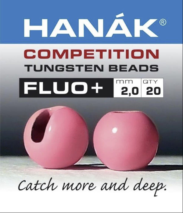 Hanak Competition Slotted Tungsten Beads Fluo+