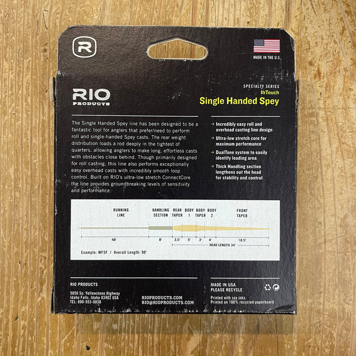 Rio InTouch Single Handed Spey 3D Fly Line