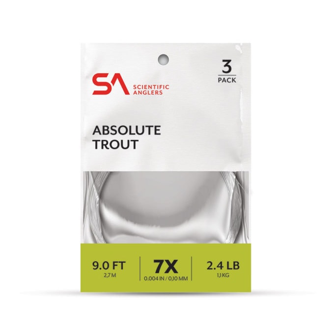Scientific Anglers Absolute Trout 9ft Leader - 3 pack