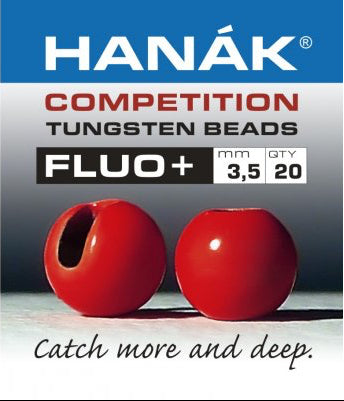 Hanak Competition Slotted Tungsten Beads Fluo+