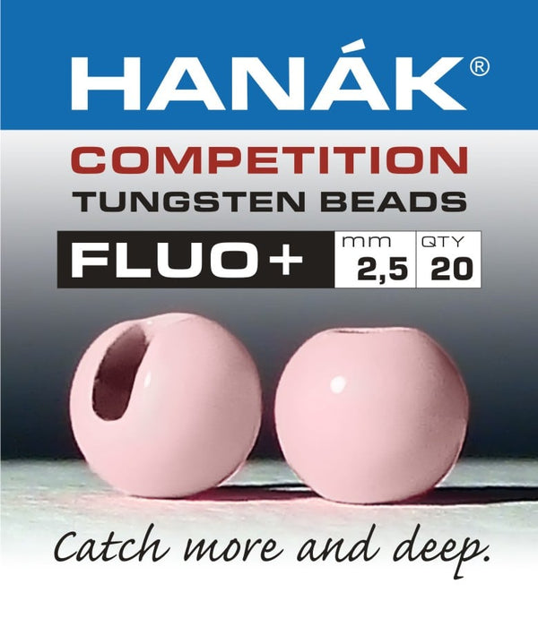 Hanak Competition Slotted Tungsten Beads Fluo+