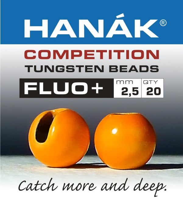 Hanak Competition Slotted Tungsten Beads Fluo+
