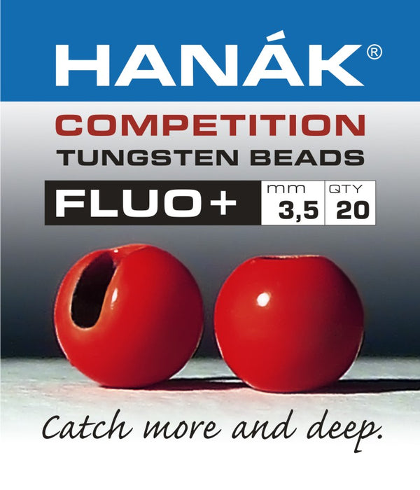 Hanak Competition Slotted Tungsten Beads Fluo+