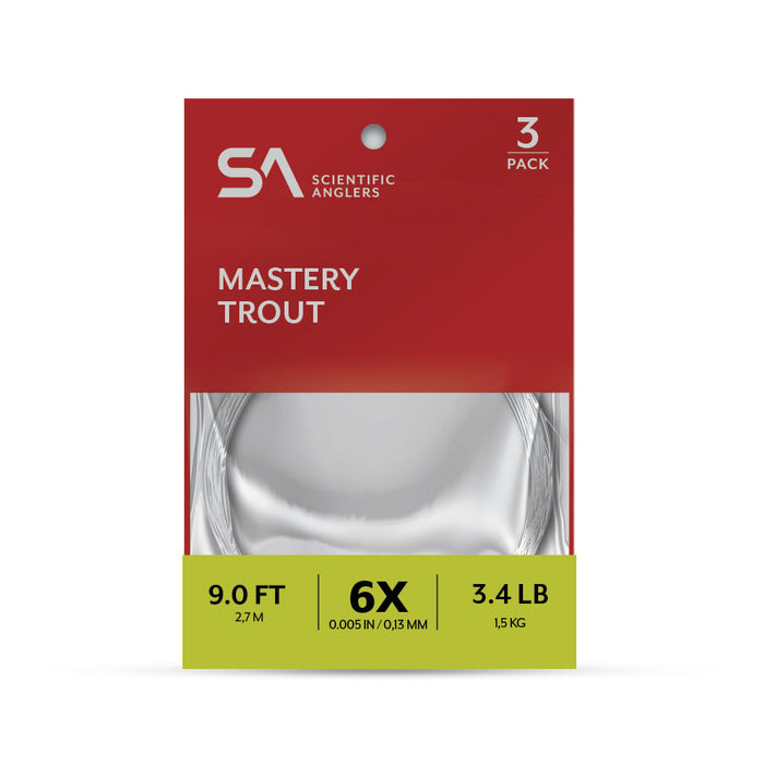 Scientific Anglers Mastery Trout 9ft Leader - 3 Pack