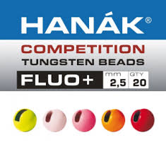 Hanak Competition Slotted Tungsten Beads Fluo+