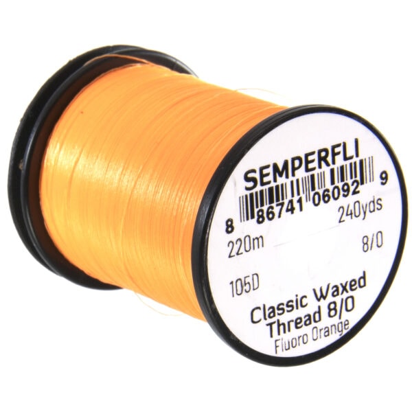 Semperfli Classic Waxed Thread 8/0 flour orange