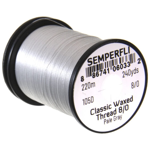 Semperfli Classic Waxed Thread 8/0 pale grey