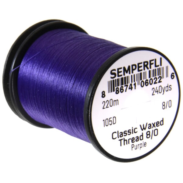 Semperfli Classic Waxed Thread 8/0 purple