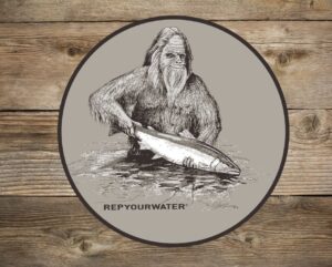 rep your water Sasquatch and release sticker